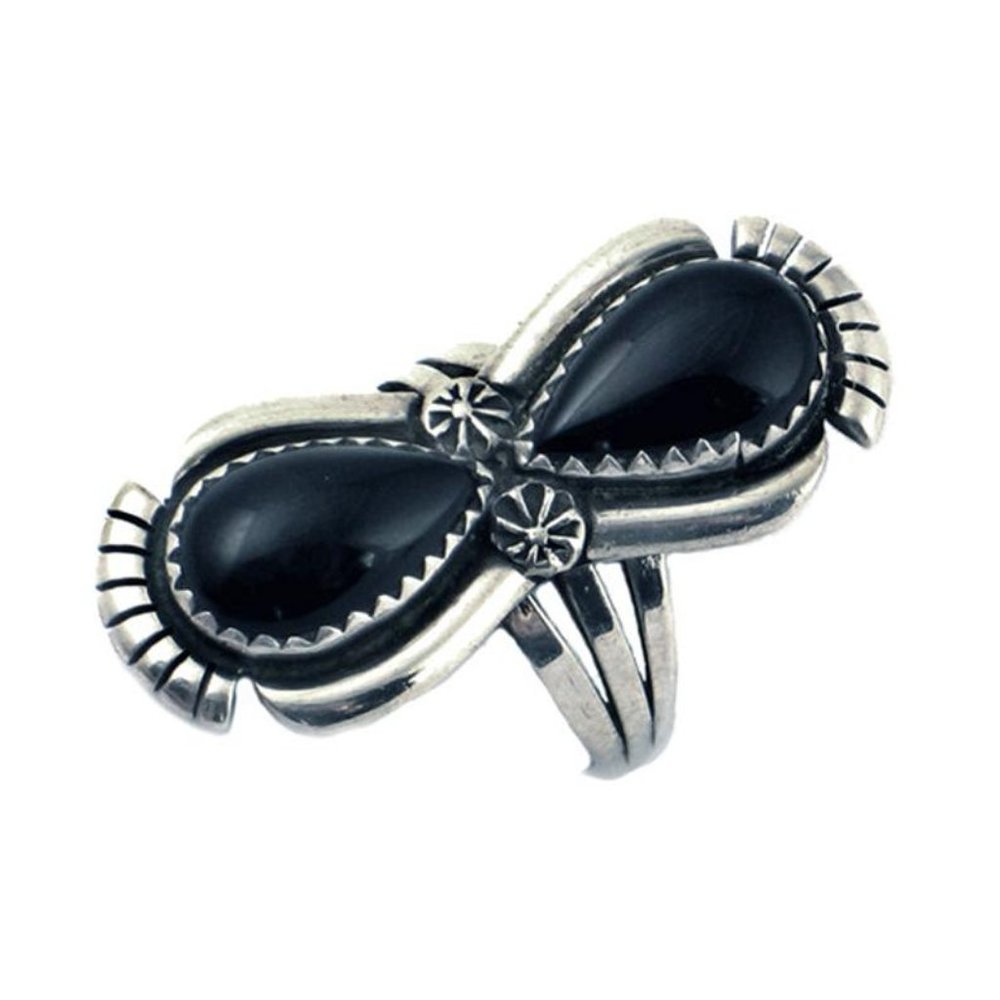 Vintage Navajo Onyx Ring